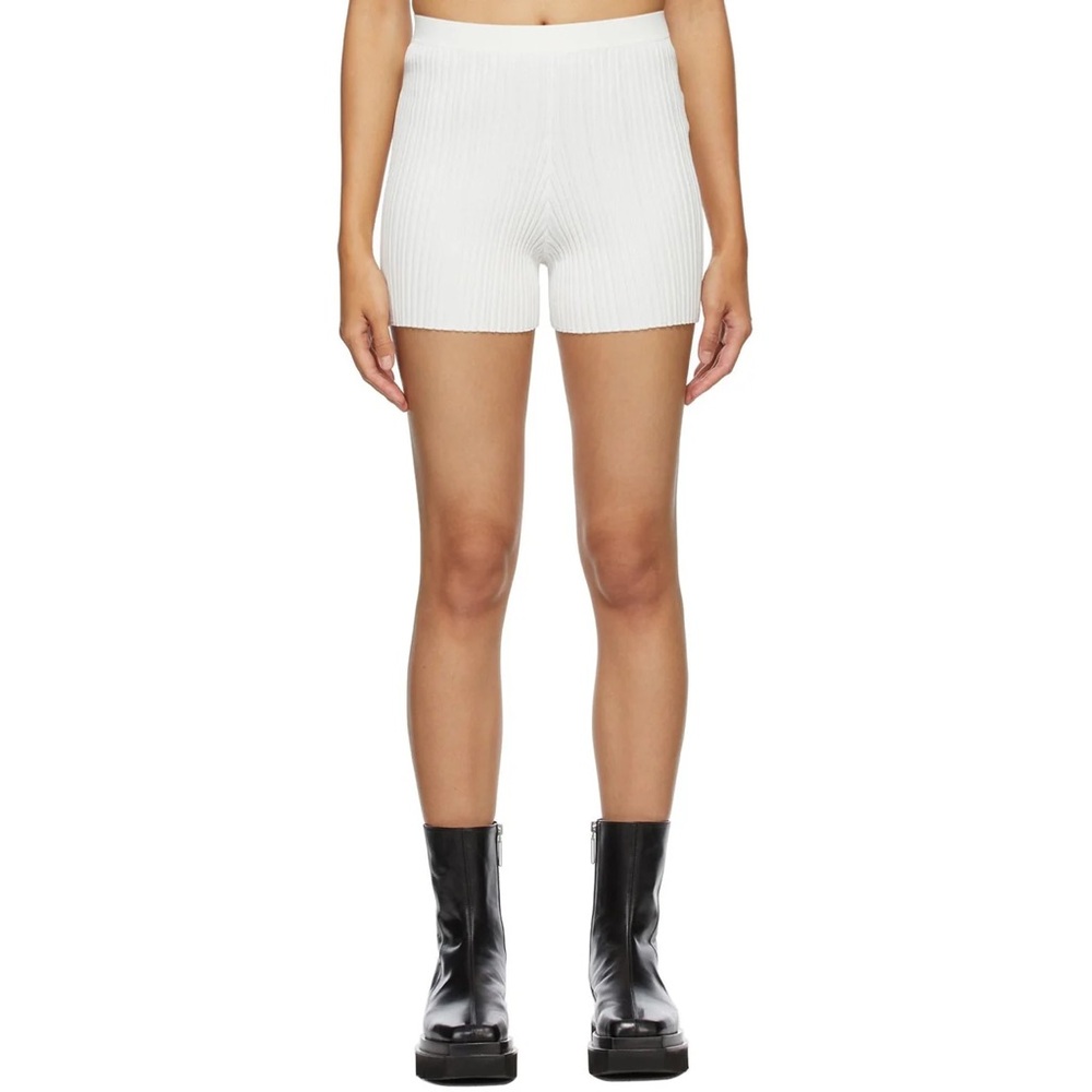 Dion Lee White High Waist Shorts